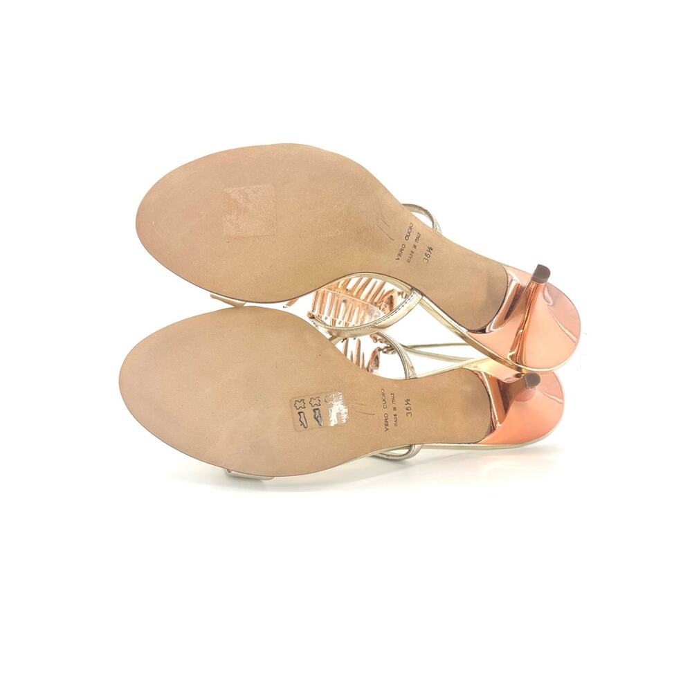 Giuseppe Zanotti Fishbone Crystals Pirana Samantha Jones Heeled Sandals 36.5 - Picture 8 of 9